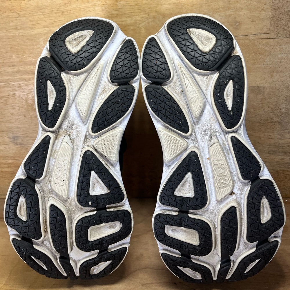 Hoka One One Bondi 8 REFLECTIVE Womens Size 9 Running Shoes Sneakers Black - Picture 8 of 12